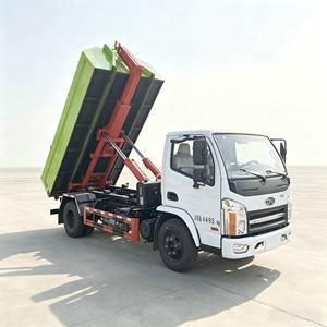 รถบรรทุกเก็บขยะแบบตะขอเกี่ยว Nanjun 4x2 พร้อมถังขยะขนาด 8 ตัน ระบบไฮดรอลิก พร้อมถังสำหรับขาย - Product Image 6