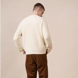Custom Men Stylish Cotton Jumper Custom Solid Knitted Pullover Men Merino Wool Knitwear Sweaters Tops Cashmere Sweater Men
