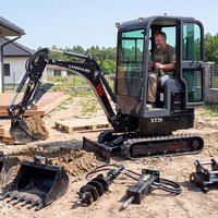 Mesin Excavator Mini XT20 Multifungsi Hidrolik dengan Aksesoris Auger Ripper Opsional untuk Pekerjaan Penggalian Pertanian