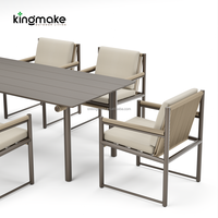 Ensemble de meubles d'extérieur modernes et imperméables, chaise de jardin pour hôtel, mobilier de salle à manger en aluminium, chaise d'extérieur pour restaurant, café