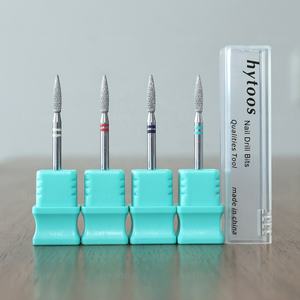 HYTOOS elmas kesim Pro tırnak matkap uçları krom alev rus manikür Bit elektrikli tırnak matkap için ölü cilt temizleyici tırnak hazırlık aracı - Product Image 5