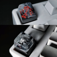 Accessoires de clavier mécanique personnalisés DIY Artisan Montagne enneigée 3D Résine rétroéclairée Keycaps