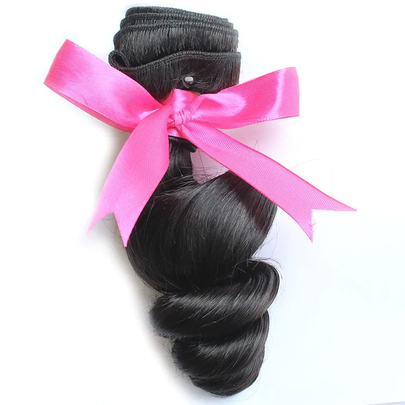 Малазийские волосы 14A распущенные волосы с кружевом, Супер натуральные человеческие волосы плетение, легкое наращивание волос