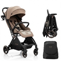 Poussette de voyage pour bébé avec logo personnalisé OEM, légère, en aluminium, pliable, avec sac de rangement, certifiée EN1888