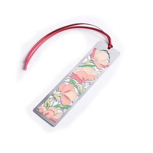 Typical Design High Quality Hollow Metal <b>Bookmark</b> With Silk Ribbon - Product Image 3