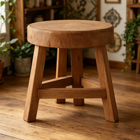 Tabouret bas en bois personnalisé pour plantes, petit banc rehausseur en bois, décoration minimaliste pour la maison, tabouret d'entrée, petite chaise en bois
