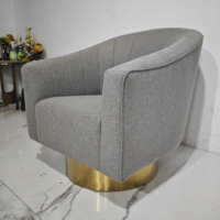 Fauteuil de salon moderne en velours et tissu bouclé pour hôtel de luxe nordique, villa, ou projet d'aménagement – Fauteuil d'appoint