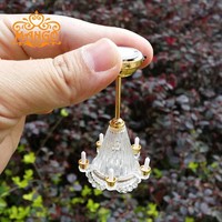 Petite Maison de Poupée DIY 1:12 Mini Lumière Modèle LED Cinq Bougies Pendentif Plafonnier