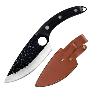 Grosir pisau anti lengket buatan tangan pemotong berburu luar ruangan dengan pisau baja tahan karat 3Cr13 pegangan kayu Pakka - Product Image 1