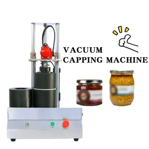 Fabricant de machine de capsulage sous vide, Machine de capsulage de bocal de confiture de bouteille en verre semi-automatique