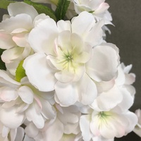 LO-578 90CM Kunstmatige Kersenbloesemtak, 4-takkige Kunstzijde Sakura Bloemen, Decoratieve Bloemstengel voor Bruiloften