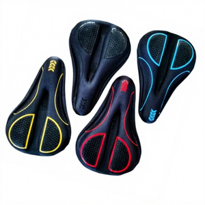 Funda de silicona para asiento de bicicleta, cojín 3D, cómodo, completo, unisex, para adultos, Protector de sillín para bicicleta de montaña y carretera, multicolor - Product Image 1
