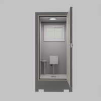 WC mobile pratique avec salle de douche, structure durable pour chambre à coucher, extérieur, bureau, parc, appartement, usage sanitaire public