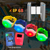 Programador de Tiempo, Temporizadores, Pulsera Vibratoria a Prueba de Agua para Control de Tiempo en Parques de Diversiones