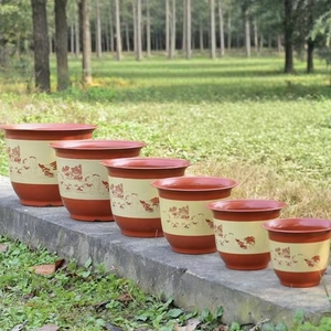 <span class=keywords><strong>Maceta</strong></span> de Plástico Ecológica Grande con Diseño Retro y Orificio de Drenaje para Jardinería, Plantas de Vivero y Plantación de Árboles - Product Image 1