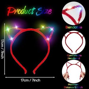 Orecchie di Topolino, Coniglio e Gatto Luminose in Peluche con LED, Coroncine e Fasce per Capelli; Bestseller per Bancarelle di Mercato Notturno - Product Image 3