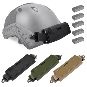 Kit de contrepoids pour casque tactique avec sangle réglable et blocs de poids pour la protection de la tête, utilisation en moto - Product Image 1
