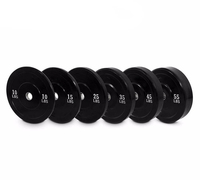 Plaques de musculation en caoutchouc noir avec logo personnalisé, 5-25 kg, écologiques, étiquette privée, OEM ODM, fabricant de plaques de musculation