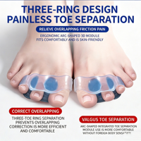 Separadores de Dedos de Silicona para Mujeres y Hombres, Duraderos, Transpirables, Correctores de Juanetes, Enderezadores de Dedos Superpuestos, Hallux Valgus