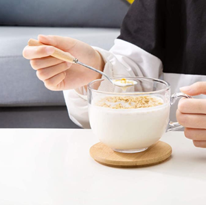 Tazza di latte di caffè tazza di colazione tazza di caffè creativa tazza di vetro di succo con buona mattina - Product Image 2