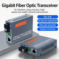 HTB-GS-03 A&B Gigabit Fiber Media Converter 10/100/1000M Single Mode Single Fiber 3km 20km 40km 60km 80km SC Port Pair