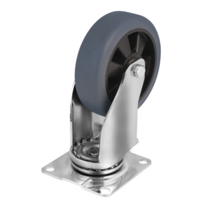 <span class=keywords><strong>Chariot</strong></span> d'atelier 150 mm (<span class=keywords><strong>6</strong></span> pouces) robuste avec roulettes pivotantes en caoutchouc thermoplastique TPR et roulement à billes double en acier, gris - Product Image 5