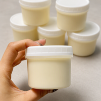 Gobelets à yaourt de 200 ml avec couvercles, en PP de qualité alimentaire, givrés, à large ouverture, pour parfaits, puddings, granola, petit-déjeuner, à emporter