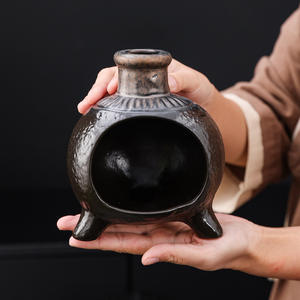Quemador de <span class=keywords><strong>Incienso</strong></span> Decorativo de Cerámica Rústica Tallada con Patrones Antiguos, Estilo Cañón Pequeño, para Mejorar el Ambiente, Madera de Cedro Sagrada - Product Image 3