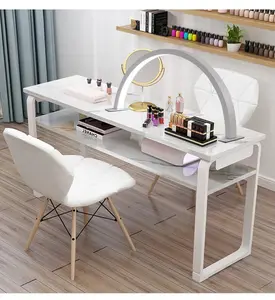 Günstige benutzer definierte LOGO 30W Beauty Salon Beleuchtung Halbmond förmige Nägel Desktop-Lampe Nail Art Light