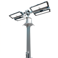 Mobile Trailer Solar Generator Light Tower LED Lamps Battery Powered Off Grid for Disaster Relief and Emergency