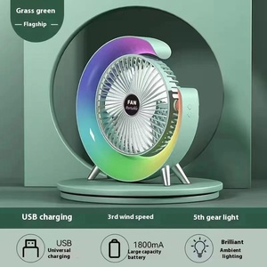 Chất Lượng Cao Xách Tay <span class=keywords><strong>USB</strong></span> Sạc <span class=keywords><strong>Fan</strong></span> Đa Chức Năng Dọc Lưu thông Không Khí Ánh Sáng Ban Đêm Mặc Cầm Tay <span class=keywords><strong>Fan</strong></span> Ba Nhựa - Product Image 5