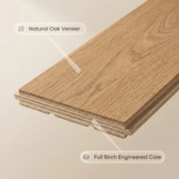 Verschleißfester E0-Zertifizierter Weißeichen-Vollbirken-Engineered-Bodenbelag Große Dielen 1910X192X14,5/1,2mm Abmessungen Wohnzimmer
