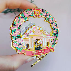 Autocollants magnétiques personnalisés en gros, aimants de réfrigérateur en alliage de zinc, cadeaux commémoratifs d'anniversaire - Product Image 1