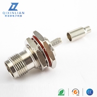 Connecteur de câble coaxial étanche RG59 femelle TNC avec câblage traversant pour les applications de câblage
