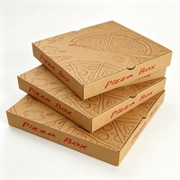 Boîte à pizza en carton jetable en gros, épaisseur 0,8 mm, durable, écologique, emballage à emporter
