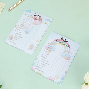Jeu de bingo personnalisé pour bébé Guess Who Descriptions et souhaits de bébé Cartes pour prix de douche de bébé - Product Image 6