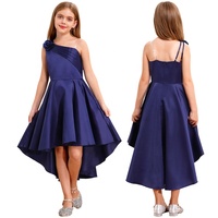 Robe Fleurie Taille Haute à Ourlet Irrégulier pour Filles de 4 à 14 Ans, Idéale pour Fêtes, Bals, Mariages et Cérémonies de Remise de Diplômes
