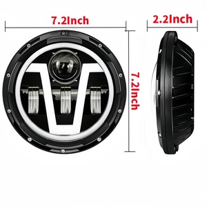 อะไหล่ระบบไฟรถบรรทุกคุณภาพสูง ไฟสปอร์ตไลท์ LED ทรงวี ขนาด 7 นิ้ว 12V 24V ใช้ได้กับรถบรรทุกทุกประเภท - Product Image 4