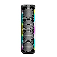 Enceinte Karaoké Sans Fil pour Fêtes avec Affichage LED RGB, Micro Intégré, en Plastique, Puissance 40W, Assistant Vocal IA pour l'Extérieur