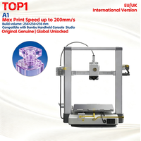 Imprimante 3D à double extrudeur Bambo A1 version EU/UK, entièrement déverrouillée, caméra intelligente, surveillance en temps réel, nouvelle imprimante de bureau compacte