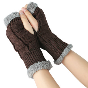 Gants d'hiver mignons <span class=keywords><strong>pour</strong></span> filles Gants d'<span class=keywords><strong>ordinateur</strong></span> sans doigts avec doublure en polaire douce <span class=keywords><strong>pour</strong></span> dames - Product Image 6