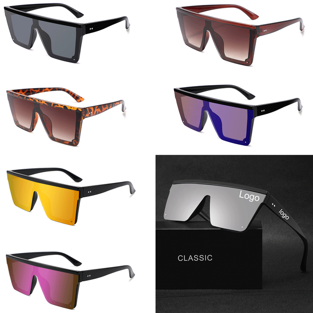 Oversize Mens Sunglasses Custom logo High Quality Outdoor Sports Heat Square Sunglasses