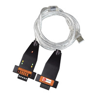 Cable USB Industrial Dual RS485 con Aislamiento de 3KV y Protección contra Sobretensiones de 6KV, -40°C, para Automatización Industrial, Convertidor de Puerto Serie PLC