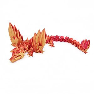 Dragón Volador Rosa Impreso en 3D con Cola Larga, Alas Articuladas, Juguete Antiestrés con Articulaciones Móviles, Figura de Fantasía, Decoración de Escritorio, Regalo para Todas las Edades - Product Image 3