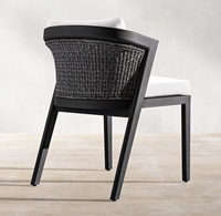Chaise et table de jardin en aluminium pour restaurant, ensemble de salle à manger pour villa, 8-12 personnes
