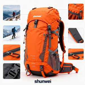 Zaino da Trekking e Campeggio di Grande Capacità, Impermeabile in Nylon 50-70L, per Escursioni in Montagna - Product Image 1