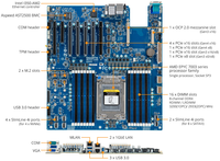 Carte mère de serveur Gigabyte MZ32-AR0 E-ATX, nouvelle version, BIOS flash, prend en charge les processeurs AMD EPYC 7003 Series Socket SP3, 16 DDR4-3200 RAM