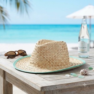 Factory Direct Supply 100% Natural Grass Panama <b>Hat</b> 58cm UPF 50 UV Block Classic <b>Men</b> <b>Summer</b> Fashion B2B OEM Source - Product Image 1
