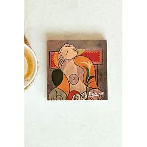 Ensemble de 7 sous-verres en pierre unique de la série Picasso pour une utilisation promotionnelle - Product Image 1