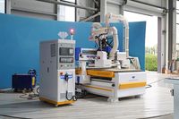 Router CNC Blue Elephant 1325 con husillo de bolas y ATC, con dos cambiadores de herramientas tipo carrusel para muebles y gabinetes